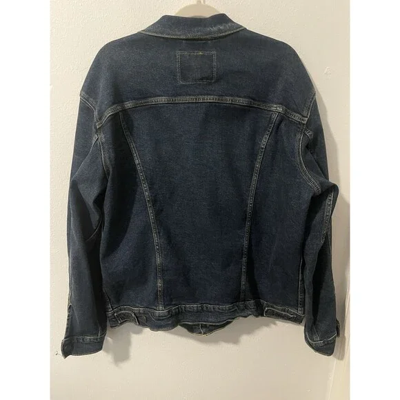 Levi's Strauss Denim Trucker Jean Jacket Men's Size XL WPL423 CA00342 Dark Wash - Picture 4 of 14